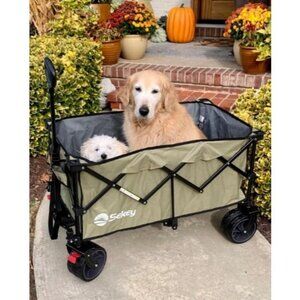 220L Collapsible Foldable Wagon with 330lbs Weight Capacity, Heavy Duty